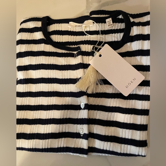 DOEN Paola tee XS NWT MARINA SAN SIMEON STRIPE - Picture 4 of 5